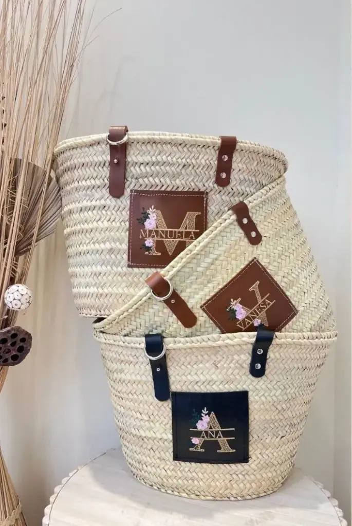 Personalised Split Flower Basket (Pequeño, marrón)