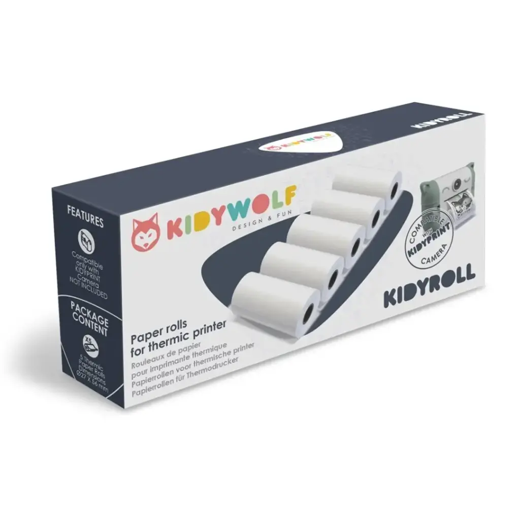 KIDYWOLF Papel térmico (5 rollos)