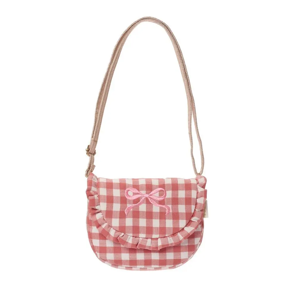 Bow bag with frills in vichy check Rockahula