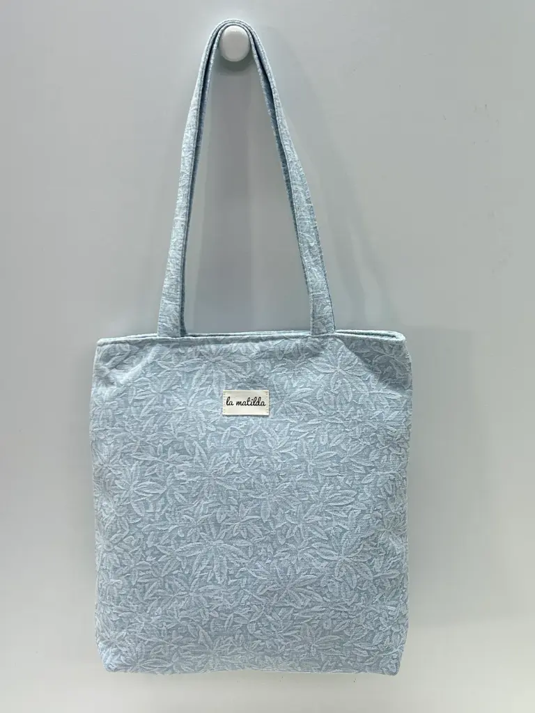 La Matilda Bolsa Tote Bag Celeste Flor 