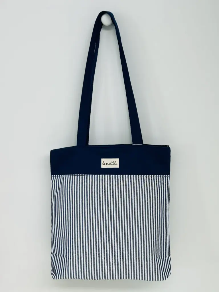 The Matilda Blue Striped Tote Bag