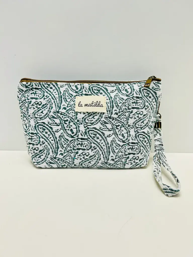 La Matilda Large Toiletry Bag Green Leaves