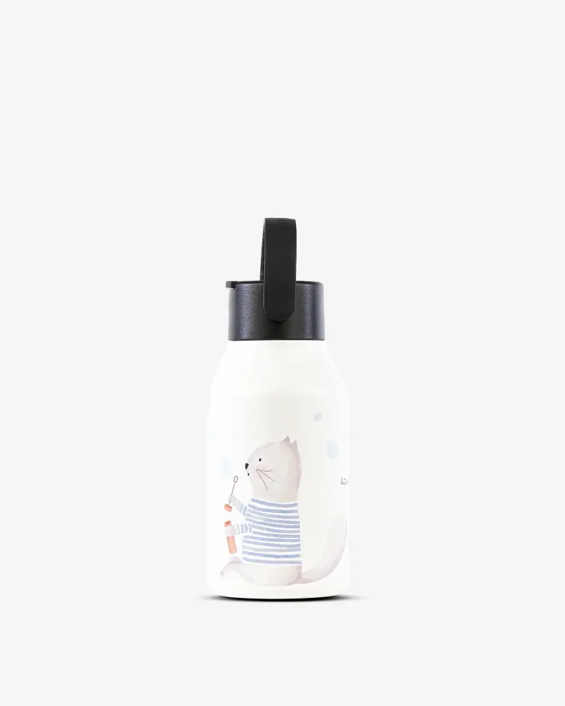 Runbott Mii 35 The Little White Turtle - Lovely Cat Bubbles Bottle