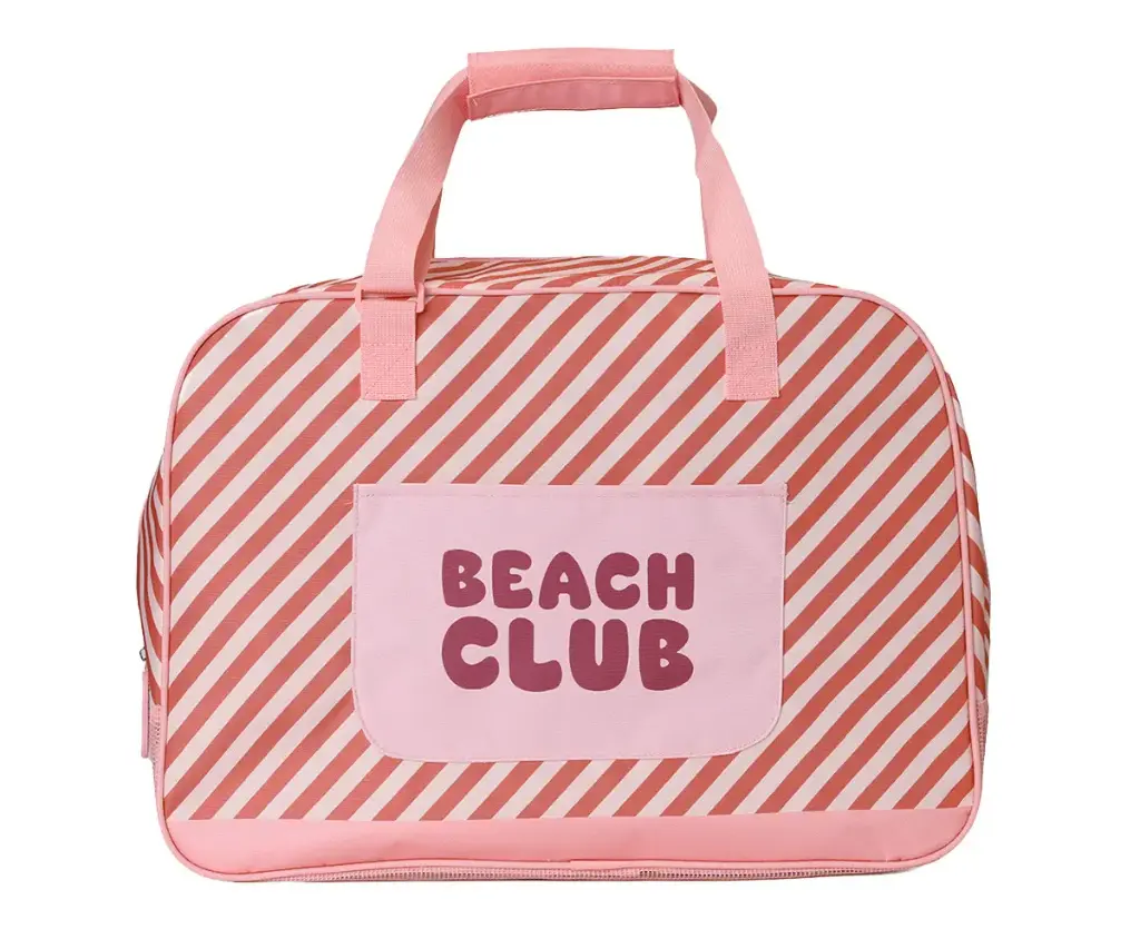 Bolso de Playa con Rejilla Stripes Bloom & Blush Tutete
