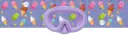 Máscaras junior moradas con turbante Helados Fun Water