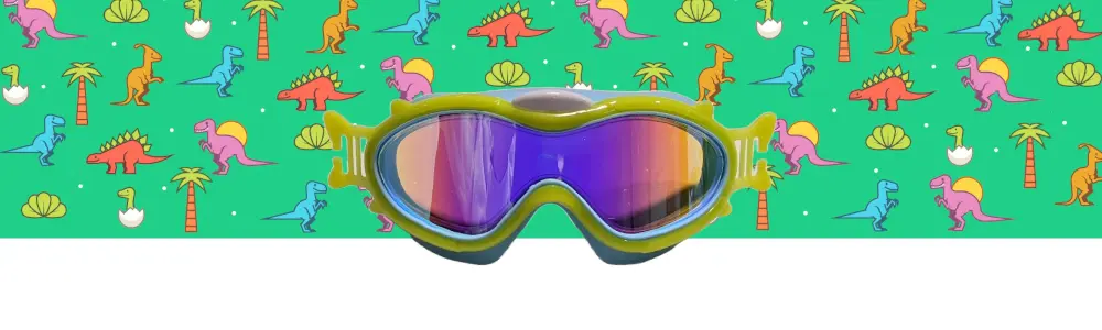 Máscaras infantiles amarillas con turbante Dinos Fun Water