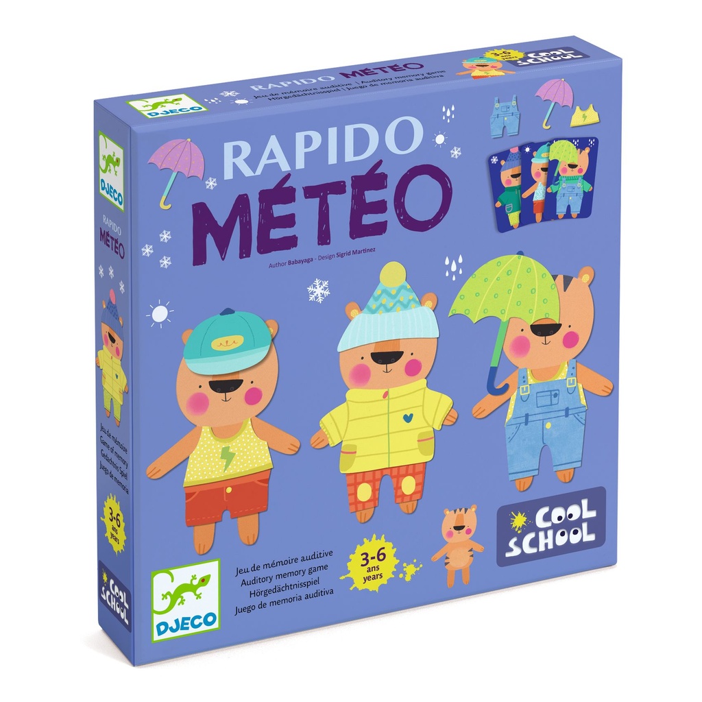 Juego Cool School Rapido Météo de memoria auditiva de 3 a 6 años