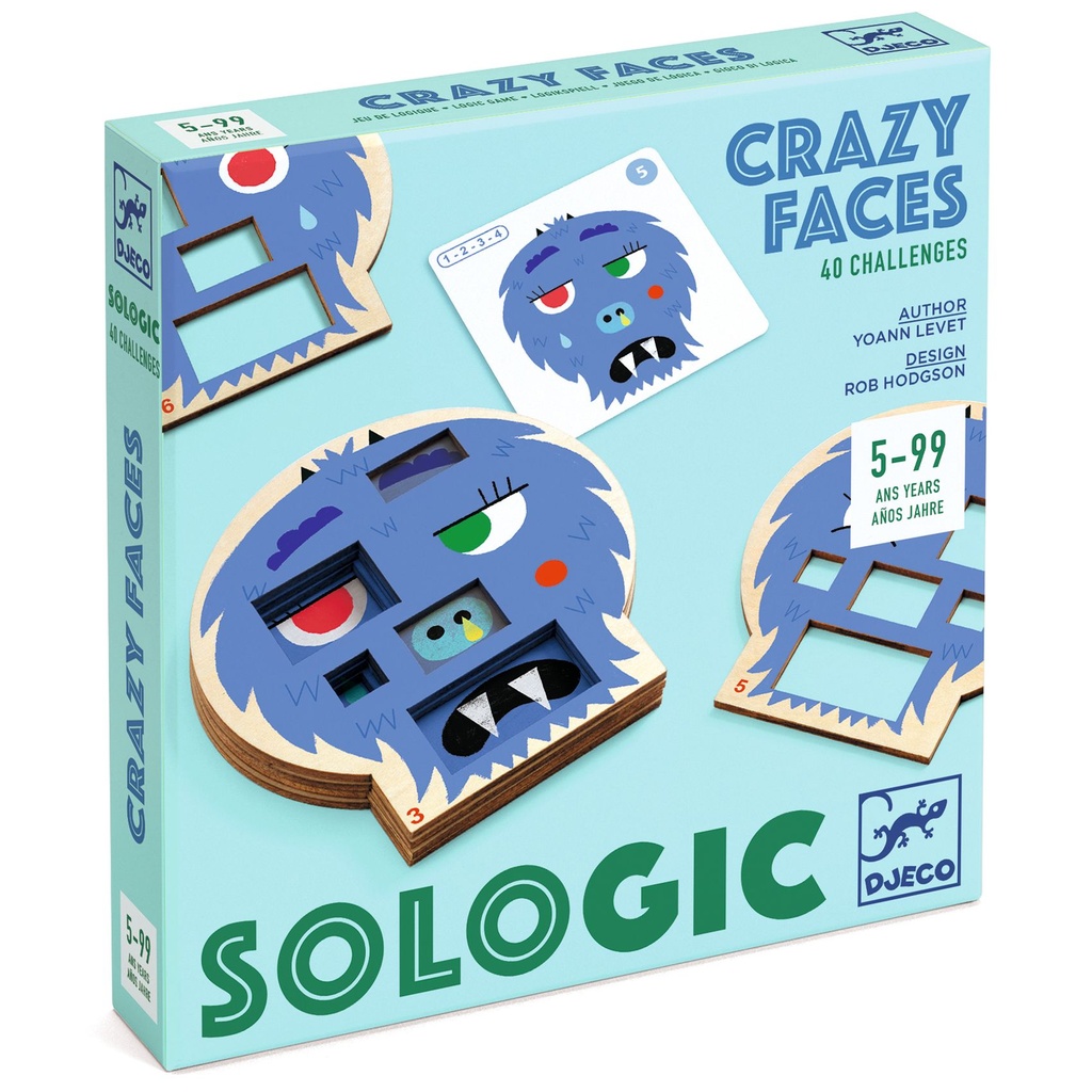 Juego de lógica Crazy Faces Djeco de 5 a 99 años