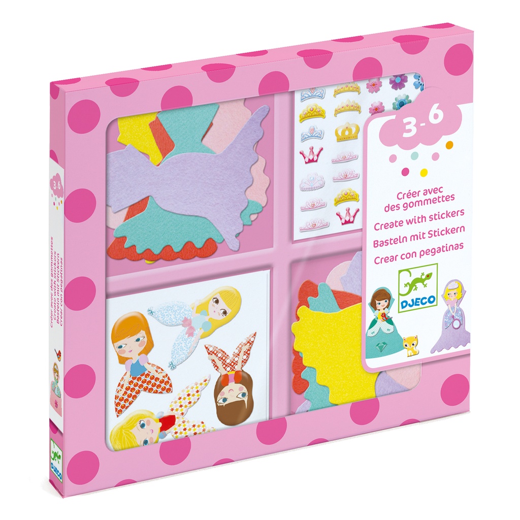 [DJ09053] Create with stickers I like the Djeco princesses from 3 to 6 years