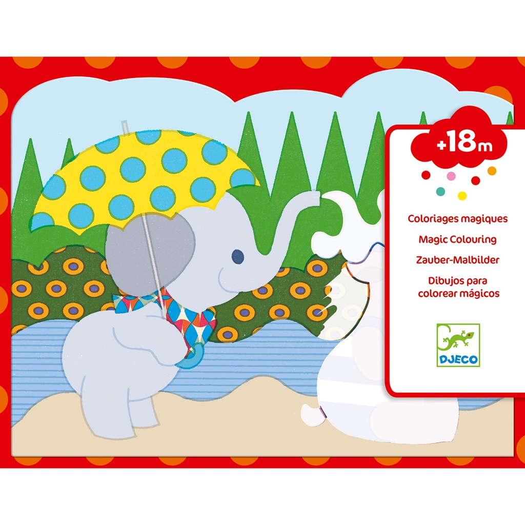 Colorea mágico Escondido afuera Djeco +18 meses