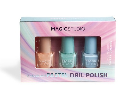 [12265] MAGIC STUDIO SWEET PASTEL 3 NAIL POLISHES