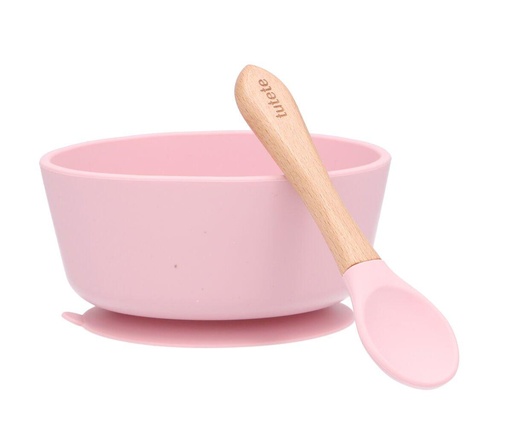[65949] Bol con Ventosa + Cuchara Pink