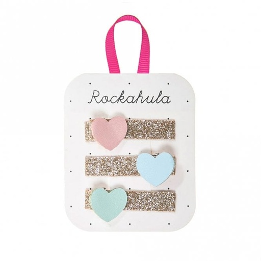 [H1971M] Heart Bar Clips