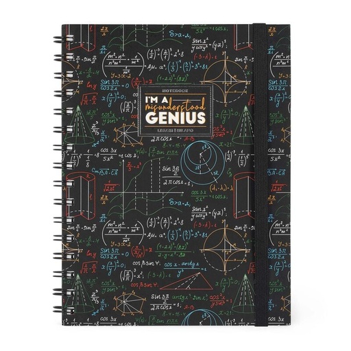 [A5NOTS0038] Cuaderno a Rayas - Large - Con espiral - Hoja A5 - GENIUS