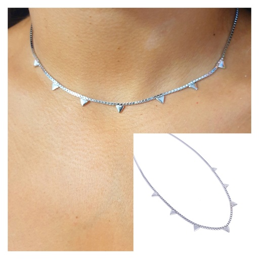 [coll925] Collar triángulos lisos ThäiBa