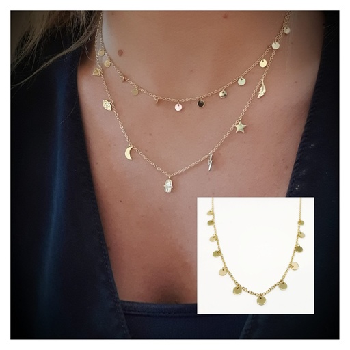 [coll799] Collar chapitas oro ThäiBa