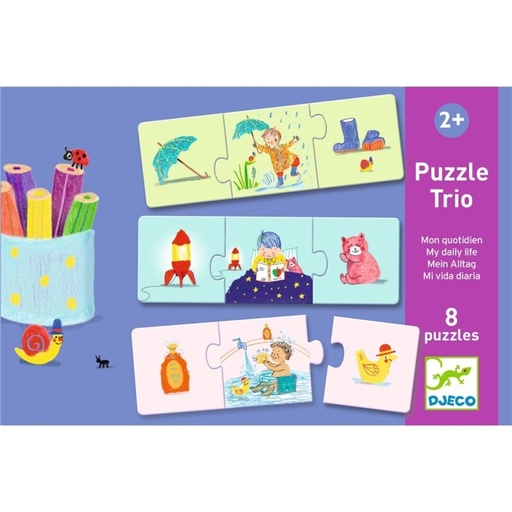[8253] Puzzle trio de asociación Mi vida diaria Djeco