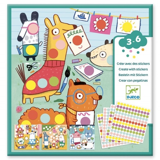 [DJ09044] Crear con pegatinas Animalitos Djeco