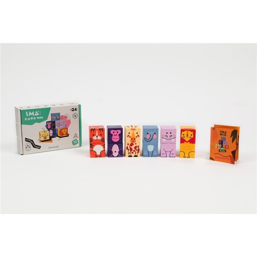 [50912] Ima Cube Baby 12 pzas. Savannah Imanix Braintoys