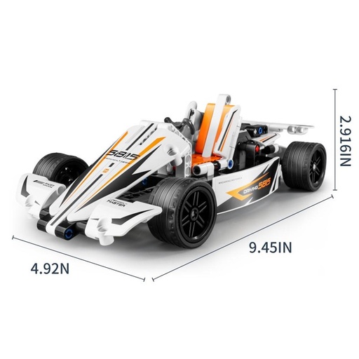 [05815] (Combinable con 605816) iMMaster Coche de carreras blanco -187pzas. para construir
