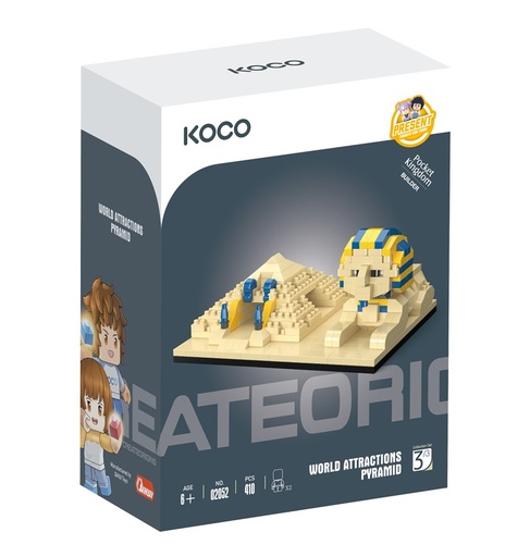 [02052] Koco Juego de construcción Pirámide - 410 piezas + 6 años