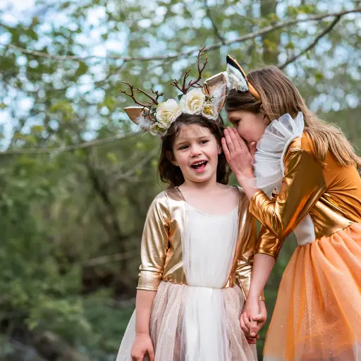 VESTIDO CON DIADEMA ZORRO DEL BOSQUE GREAT PRETENDERS DE 5 A 6 AÑOS