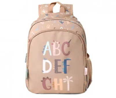 Mochila Mediana Funny Letters + Llavero Personalizable 