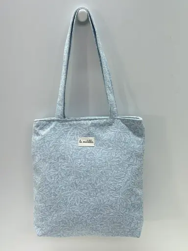 La Matilda Bolsa Tote Bag Celeste Flor 