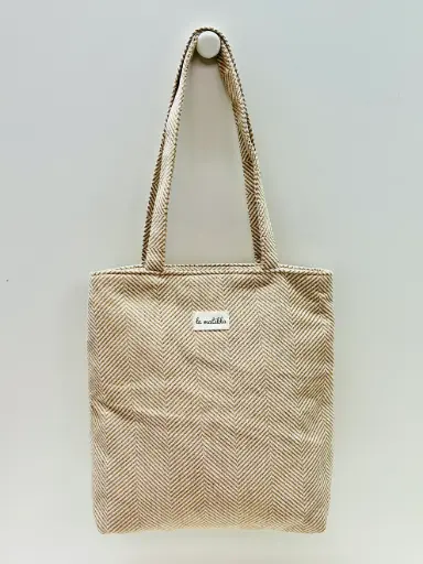 La Matilda Bolsa Tote Bag Espiga Beige Unicolor 