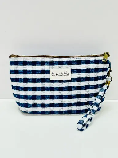 La Matilda Neceser Grande Gingham Marino