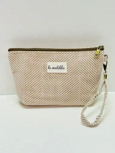La Matilda Neceser Grande Espiga Beige