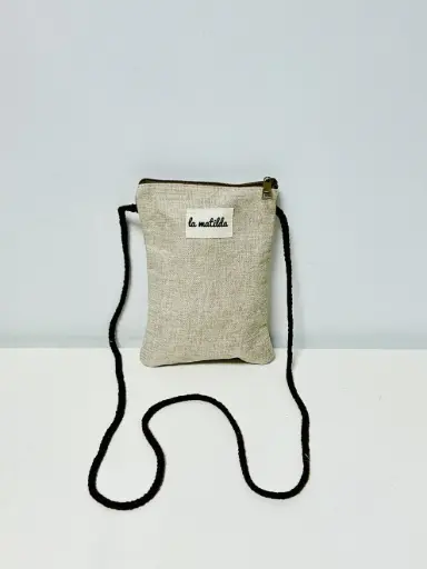 La Matilda Bolso Cuelga Móvil Unicolor Beige