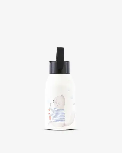 Botella Runbott Mii 35 La Tortuguita Blanca - Lovely Cat Bubbles