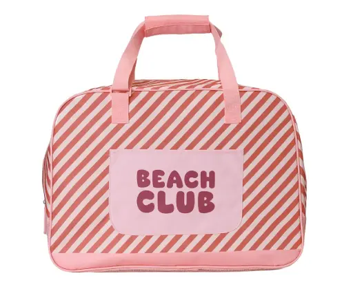 Bolso de Playa con Rejilla Stripes Bloom & Blush Tutete