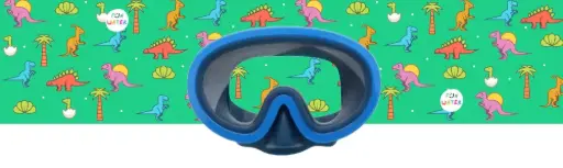 Máscaras junior azul oscuro con turbante Dinos Fun Water