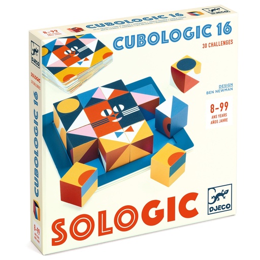 [DJ08576] Juego de paciencia y lógica Cubologic 16 Sologic Djeco de 8 a 99 años